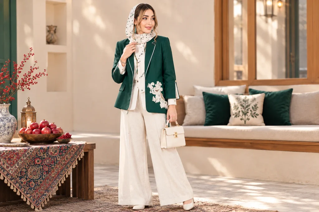 استایل سبز یشمی و کرم