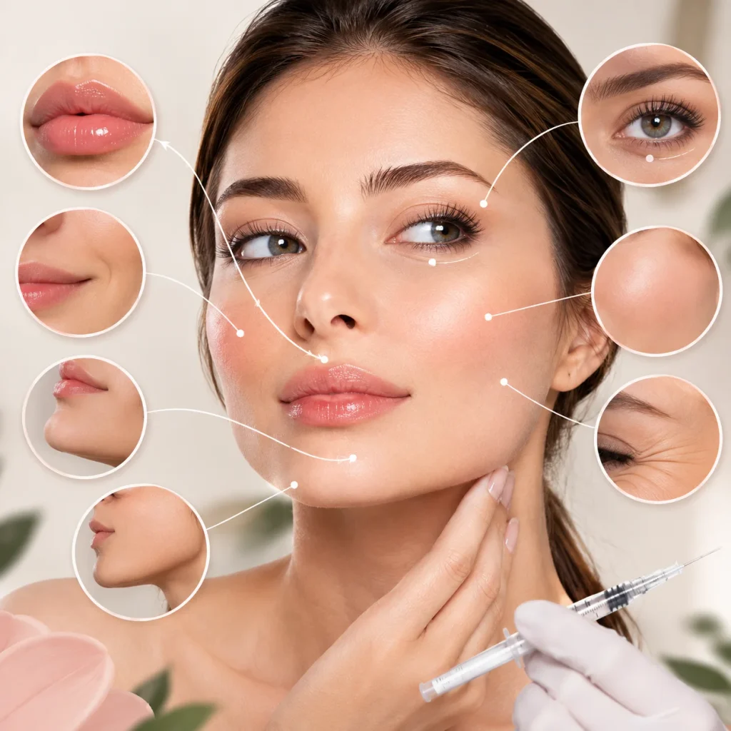 فیلر برای چه قسمتهایی از صورت استفاده میشه؟