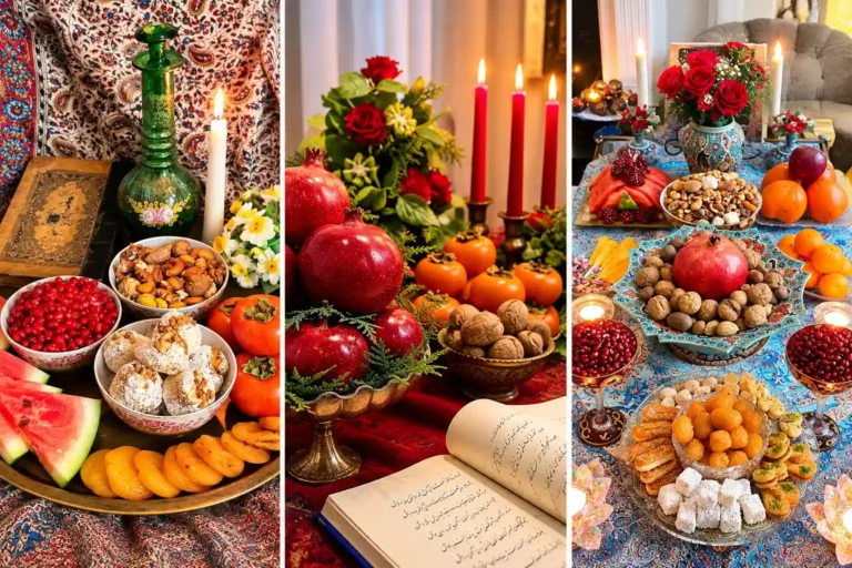 ۳۰ ایده جذاب برای تزیین شب یلدا؛ از سفره یلدای ساده و شیک تا دکور لاکچری و خاص!