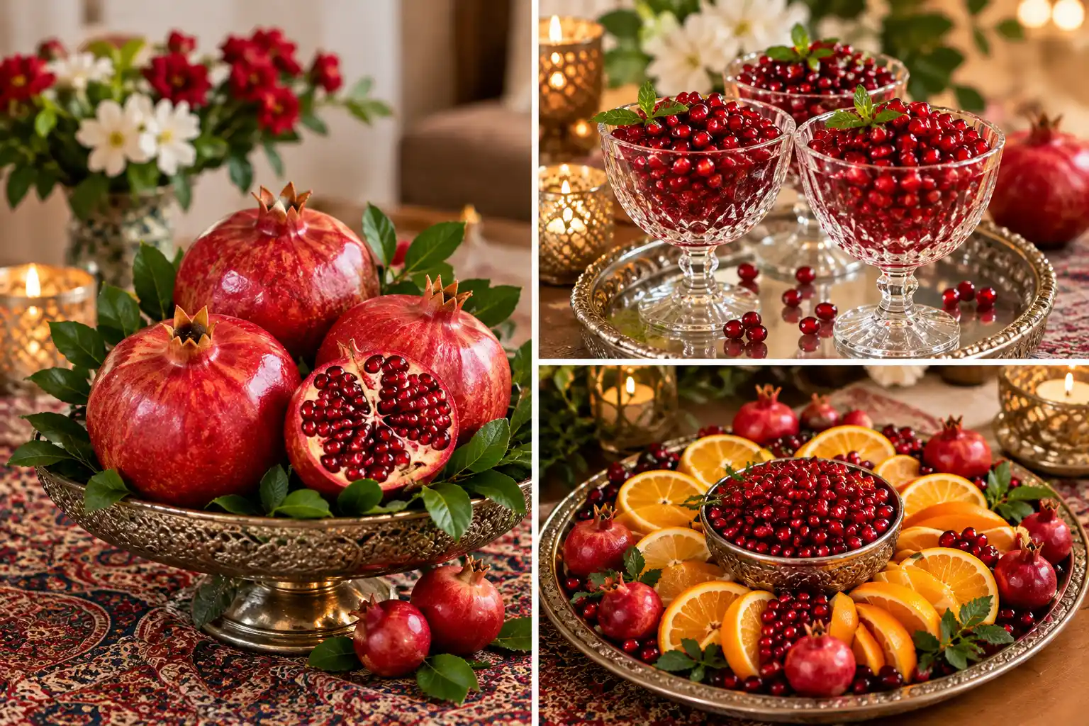 تزیین انار شب یلدا