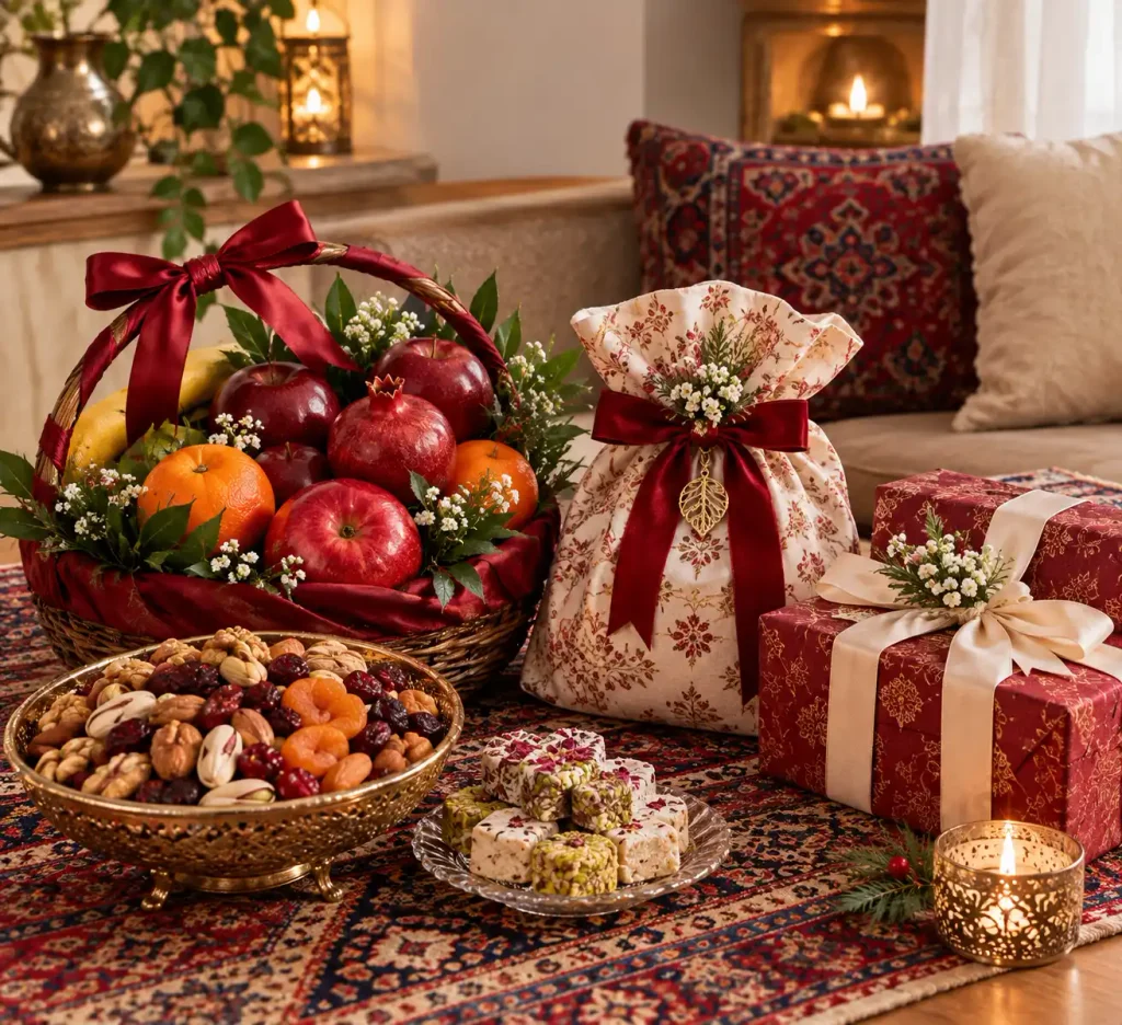 تزیین هدیه‌های یلدایی با روبان