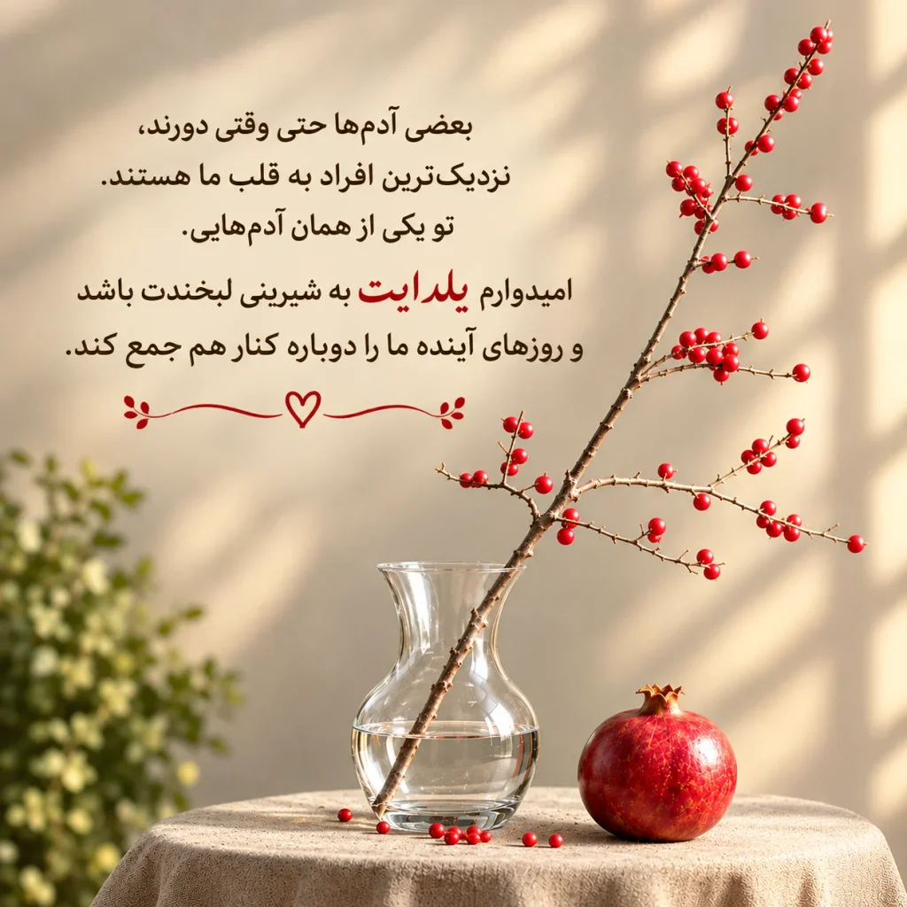 متن تبریک شب یلدا برای کسانی که از ما دورند