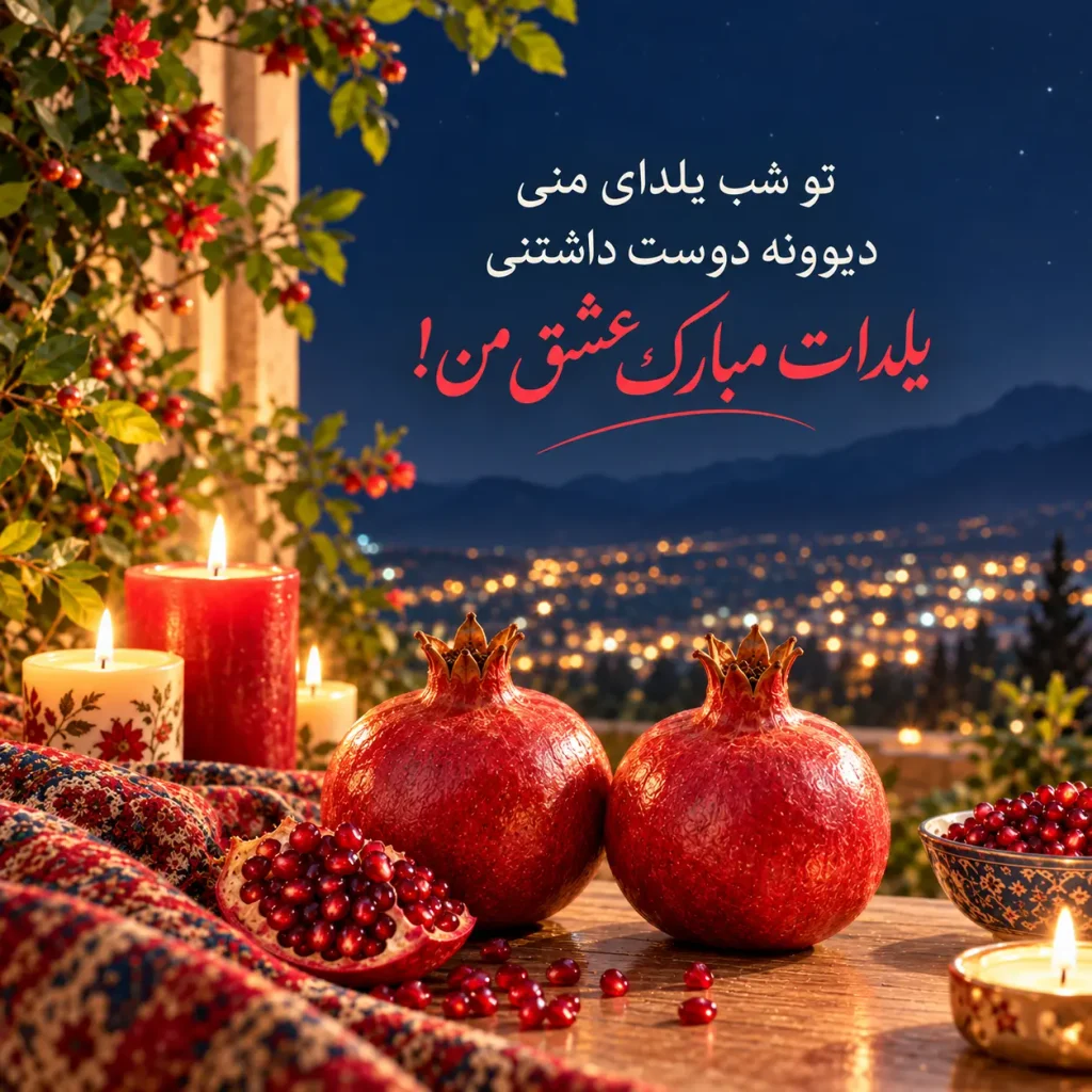 متن عاشقانه شب یلدا برای عشقم
