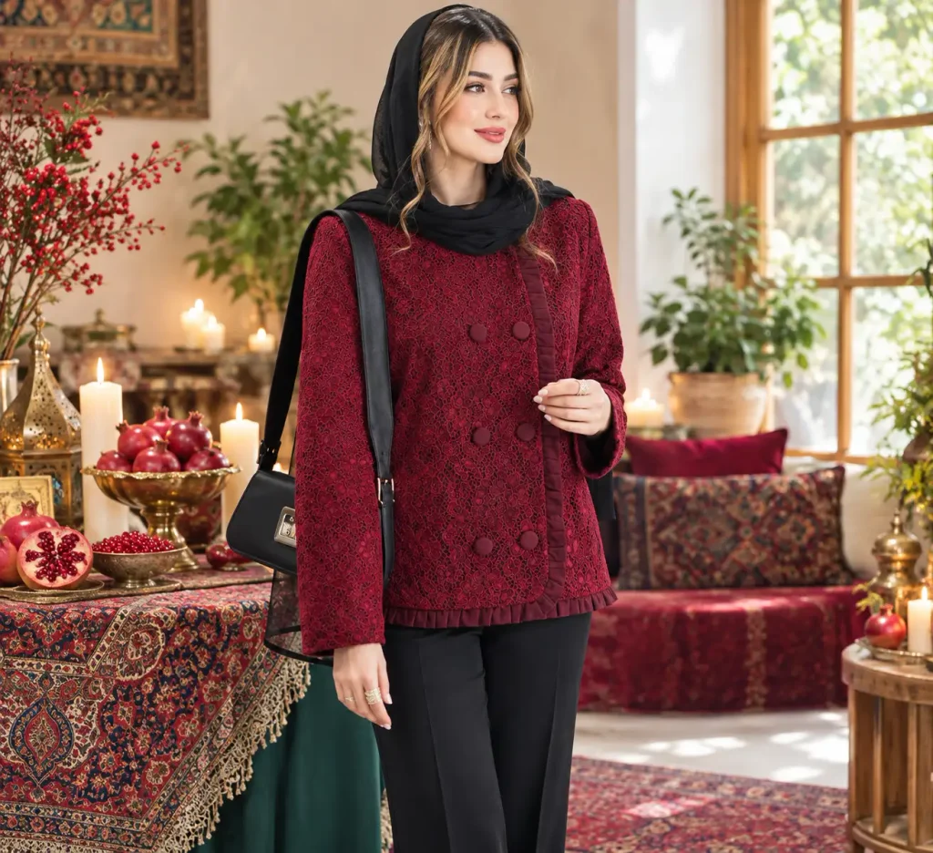 استایل زرشکی و مشکی؛ انتخابی شیک و همیشه جذاب