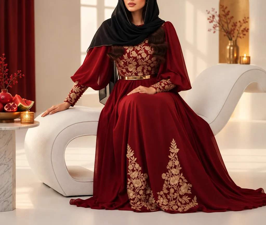 ترکیب زرشکی و طلایی؛ مناسب استایلهای مجلسی