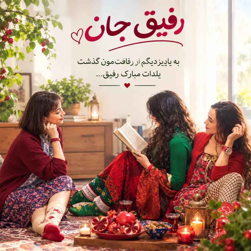 متن تبریک شب یلدا برای دوستان و رفیق 