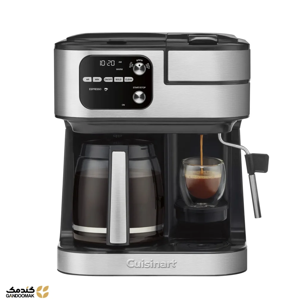 دستگاه قهوه‌ساز Cuisinart Coffee Center Barista Bar 4-in-1 روی پس‌زمینه سفید
