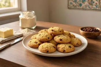 شیرینی کشمشی خانگی بدون فر؛ در تابه و روی گاز
