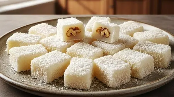 باسلوق برش خورده با تزئین گردو