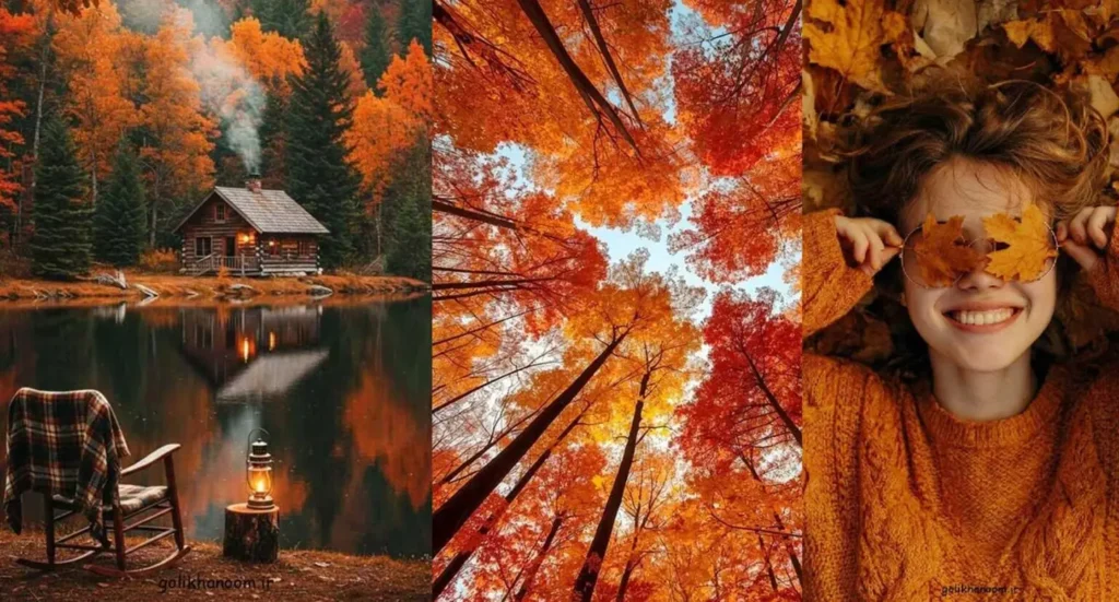 عکس پاییزی برای پروفایل؛ عکس پاییزی با برگهای رنگارنگ و فضای گرم پا