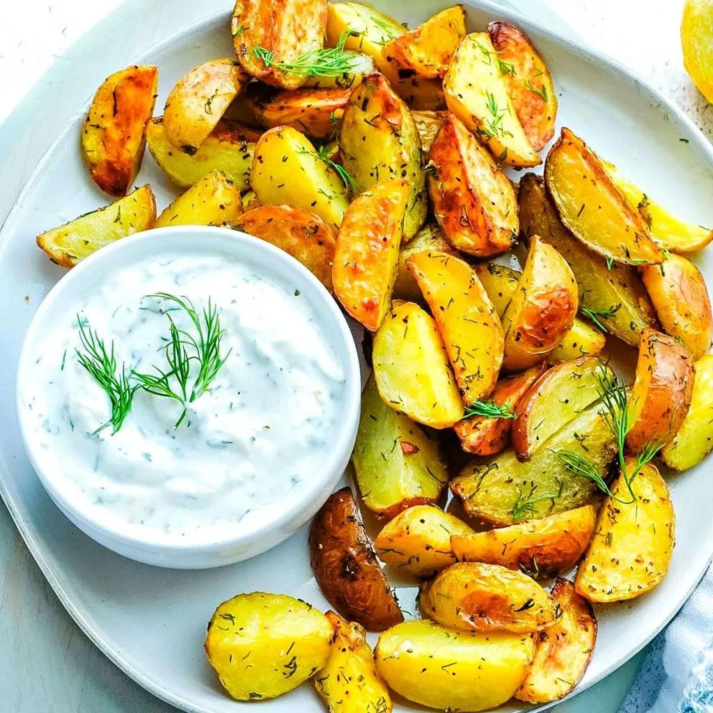تصویر مرتبط با طرز تهیه سیب زمینی تنوری کم روغن با بافتی ترد و طلایی