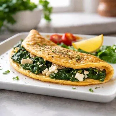تصویر مرتبط با طرز تهیه املت اسفناج و پنیر؛ صبحانهای سریع و پروتئینی