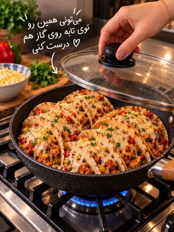 تصویر مرتبط با دستور تهیه ساندویچ تاکوی مرغ خوشمزه و پنیری در کمترین زمان