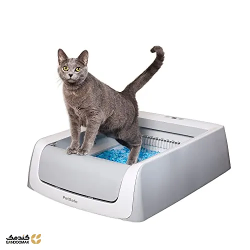 خاک کریستالی آبی و سفید Petsafe در جعبه خاک خودکار