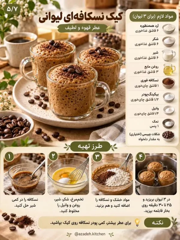 تصویر مرتبط با طرز تهیه ۶ مدل کیک لیوانی خوشمزه بدون نیاز به فر