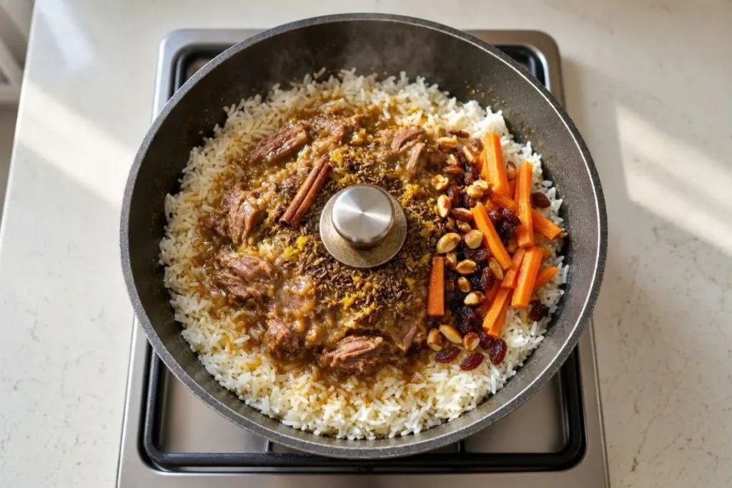تصویر مرتبط با طرز تهیه قابلی پلو افغانستانی؛ شاه غذای اصیل و مجلسی