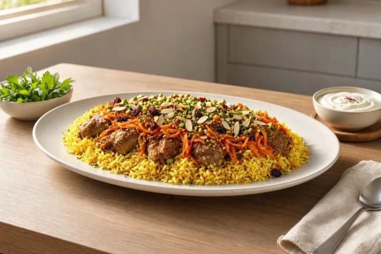 طرز تهیه قابلی پلو افغانستانی؛ تصویر قابلی پلو افغانستانی با هویج کا