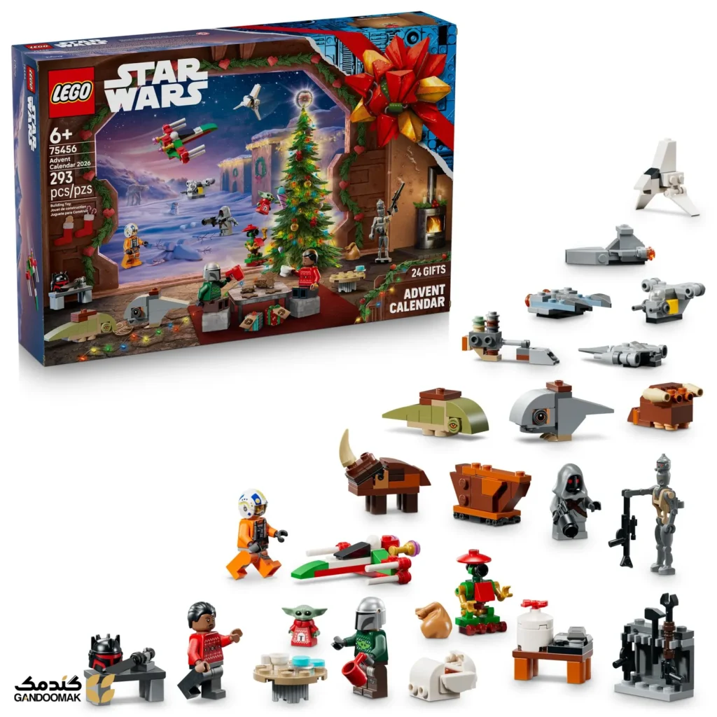 جعبه تقویم LEGO جنگ ستارگان ۲۰۲۶ با طرح ماندالورین