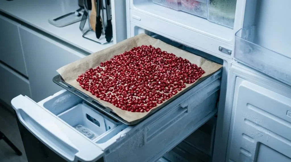 تصویر مرتبط با روش اصولی فریز کردن دانه انار برای نگهداری طولانیمدت