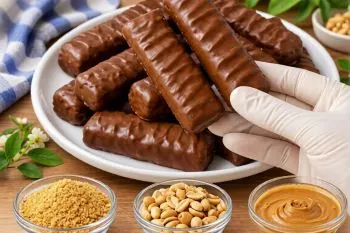 شکلات بادام زمینی خانگی خوشمزه و ساده