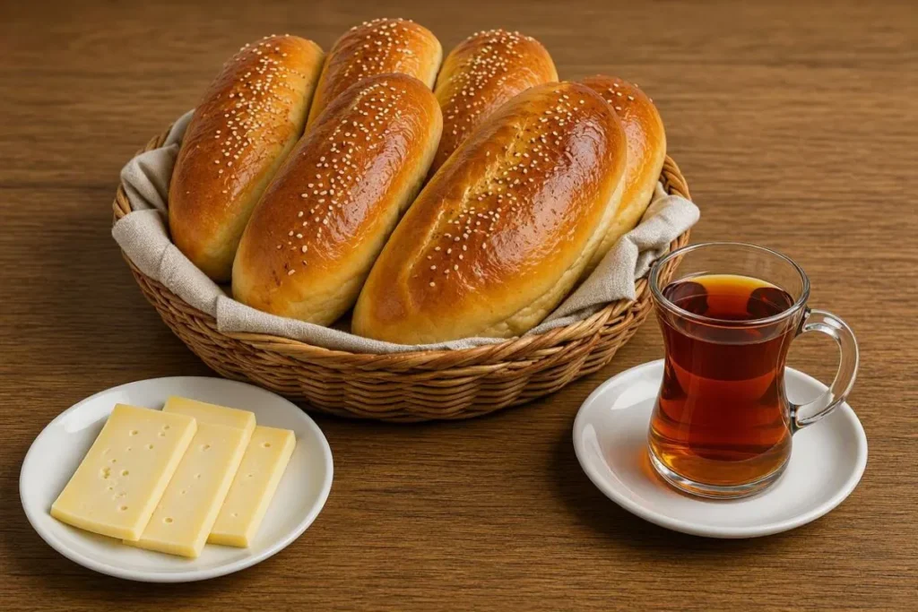 نان شیرمال با رومال زرده تخم مرغ و کنجد