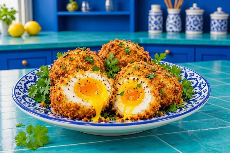 طرز تهیه نیمرو سوخاری؛ نیمرو سوخاری با روکش طلایی و ترد