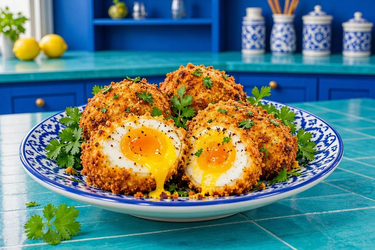 طرز تهیه نیمرو سوخاری؛ نیمرو سوخاری با روکش طلایی و ترد