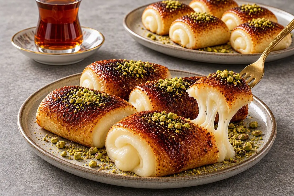 طرز تهیه کازاندیبی؛ دسر کازاندیبی با لایه کاراملی طلایی و بافت نرم