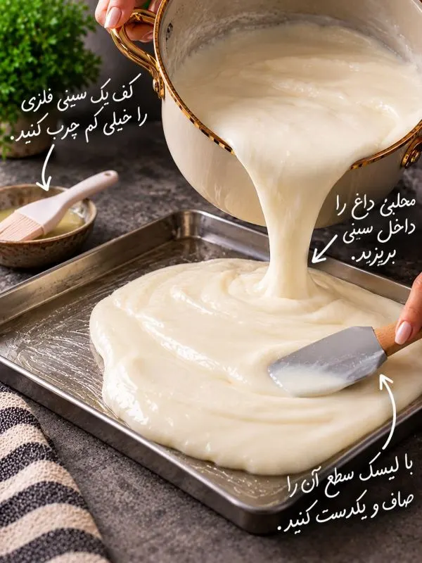 تصویر مرتبط با طرز تهیه کازاندیبی؛ دسر ترکیه‌ای با لایه کاراملی و بافتی لطیف