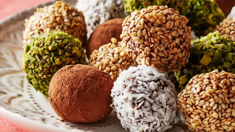 ترافل خرما با بیسکویت و گردو، شیرینی خانگی خوشمزه و بدون فر