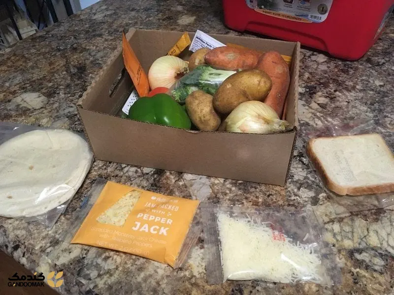 بازکردن جعبههای تحویل غذا از HelloFresh و EveryPlate
