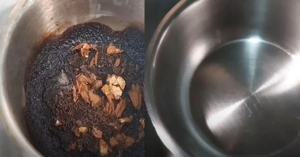 تصویر مرتبط با ترفندهای موثر برای تمیزکردن قابلمه و کفگیر سوخته و بازگرداندن درخشش آنها