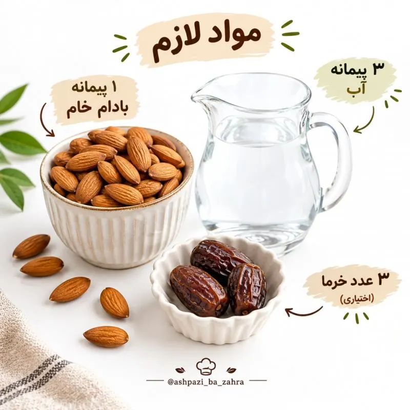 تصویر مرتبط با دو خوراکی ساده و خوشمزه با بادام برای صبحانه و میان‌وعده