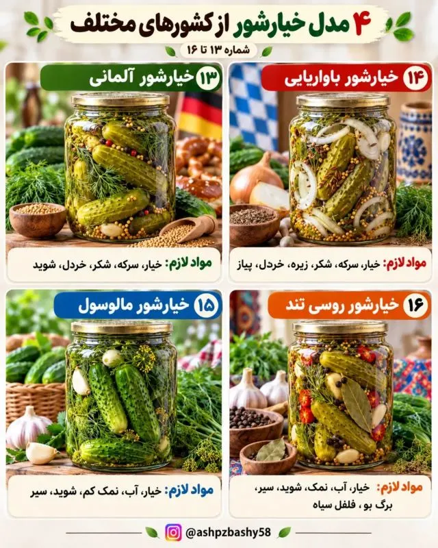 تصویر مرتبط با معرفی ۴۰ مدل خیارشور از طعمهای تند تا شیرین و ادویهای در جهان