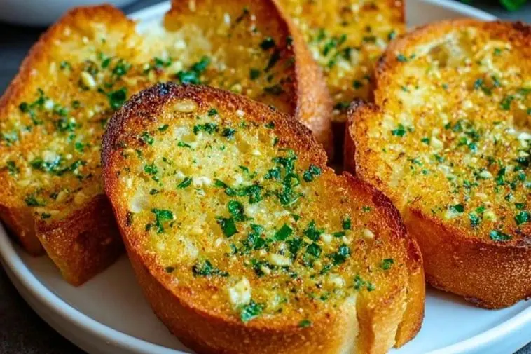 تصویر مرتبط با طرز تهیه نان سیر با نان بربری مانده؛ پیشغذای خوشعطر و ترد با مواد ساده