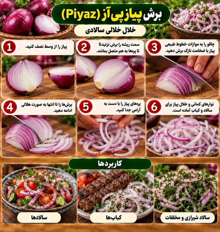 تکنیکهای برش حرفهای برای آشپزی