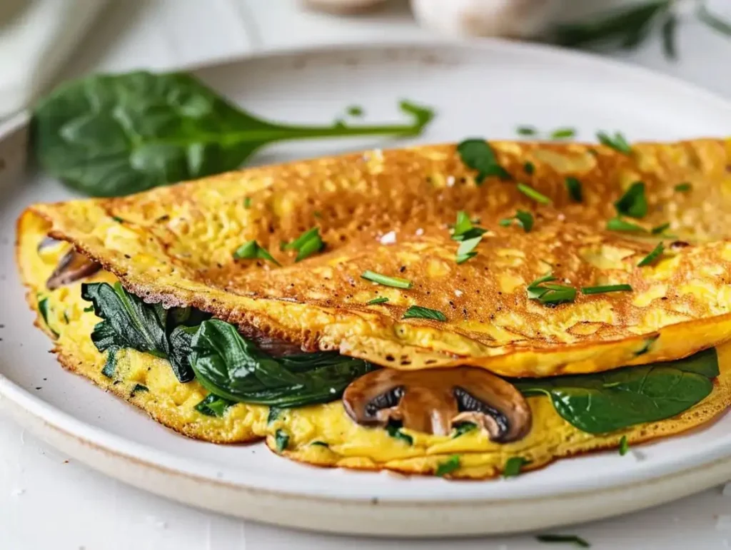 تصویر مرتبط با طرز تهیه املت بدون تخم مرغ با آرد نخودچی؛ صبحانه‌ای گیاهی و خوش‌طعم