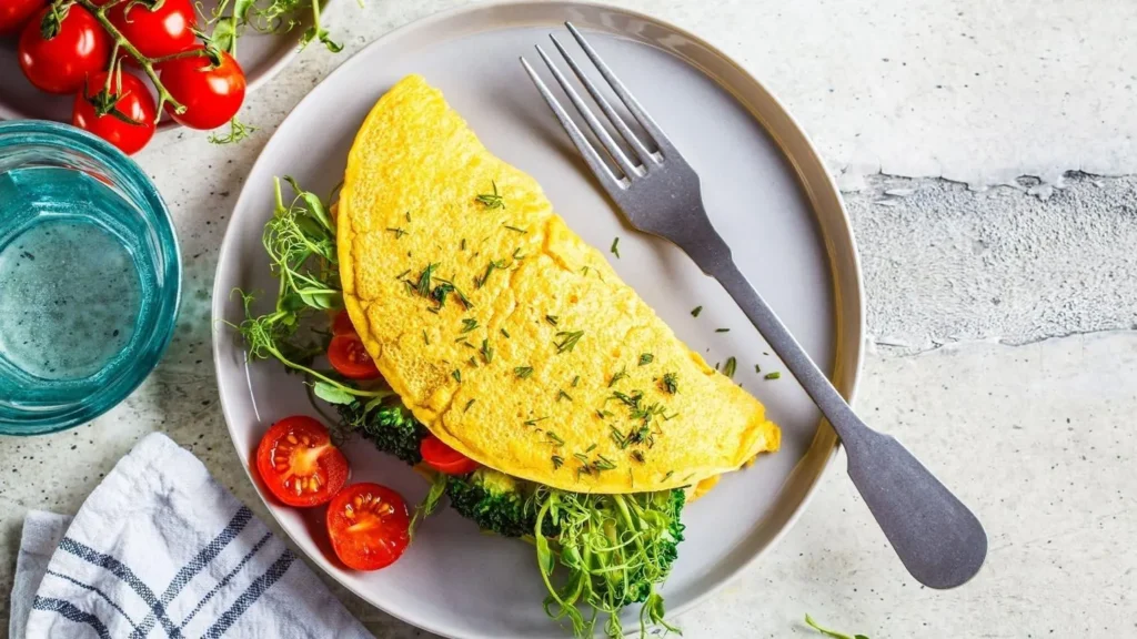 تصویر مرتبط با طرز تهیه املت بدون تخم مرغ با آرد نخودچی؛ صبحانه‌ای گیاهی و خوش‌طعم