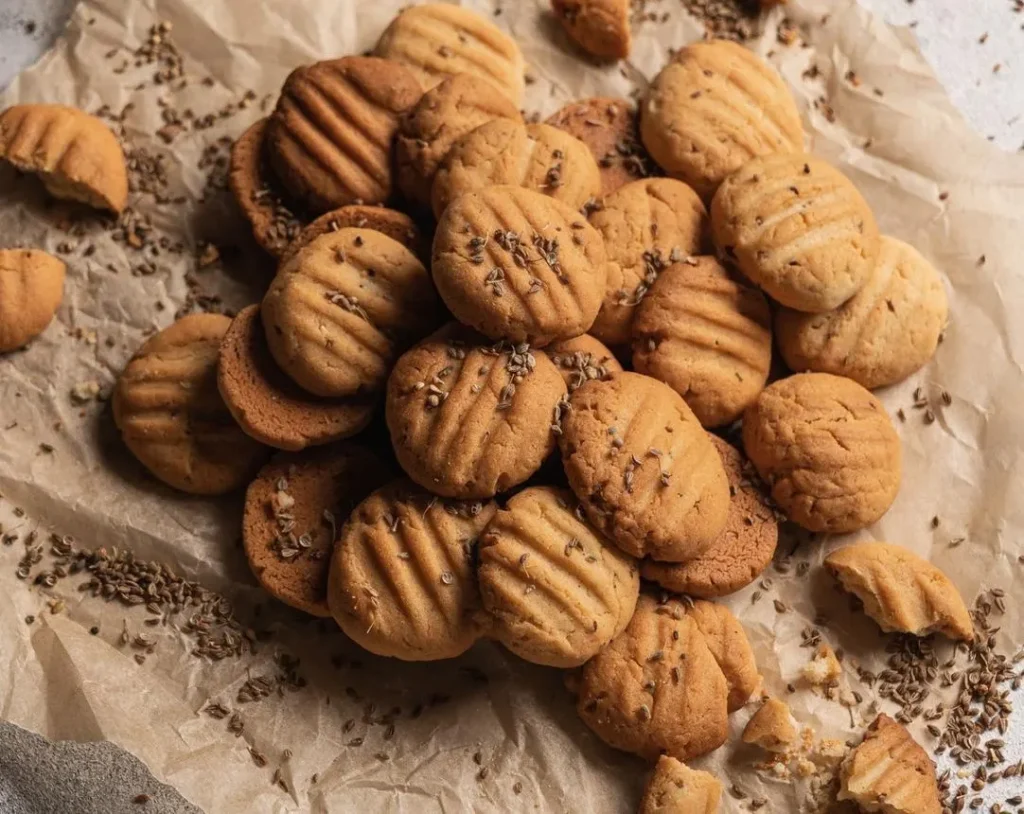 کلوچه خرمایی عربی با مغز خرما و طرح سنتی روی سطح
