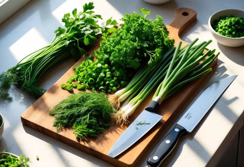 ترکیب برنج و سبزی تازه در قابلمه برای پخت سبزی پلو