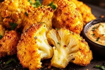 گل کلم سوخاری در ایرفرایر؛ گل کلم سوخاری با روکش طلایی و ترد