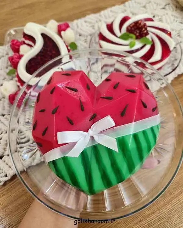 تصویر مرتبط با ایده‌های خلاقانه تزیین ژله یلدا برای مدرسه با طرح‌های رنگارنگ