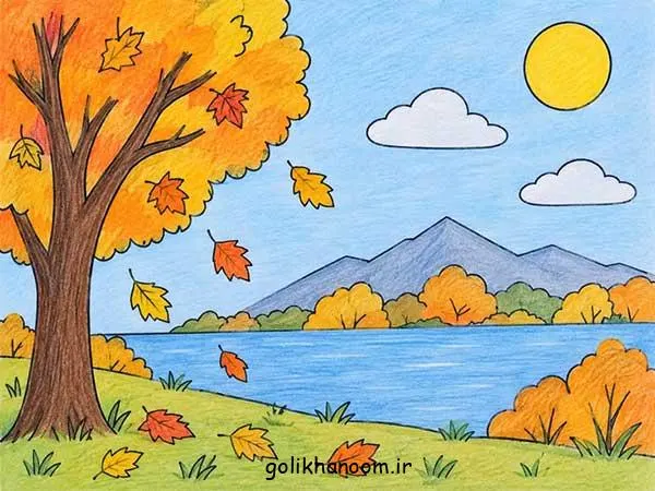 تصویر مرتبط با ایده‌های ساده و خلاقانه نقاشی درباره پاییز برای کودکان و دانش‌آموزان