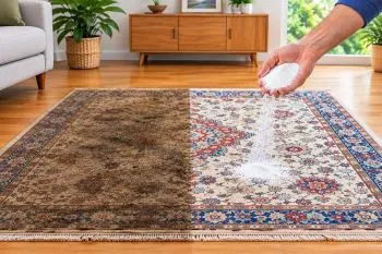 تمیز کردن فرش در خانه با جوش شیرین؛ روشی ساده و کم هزینه