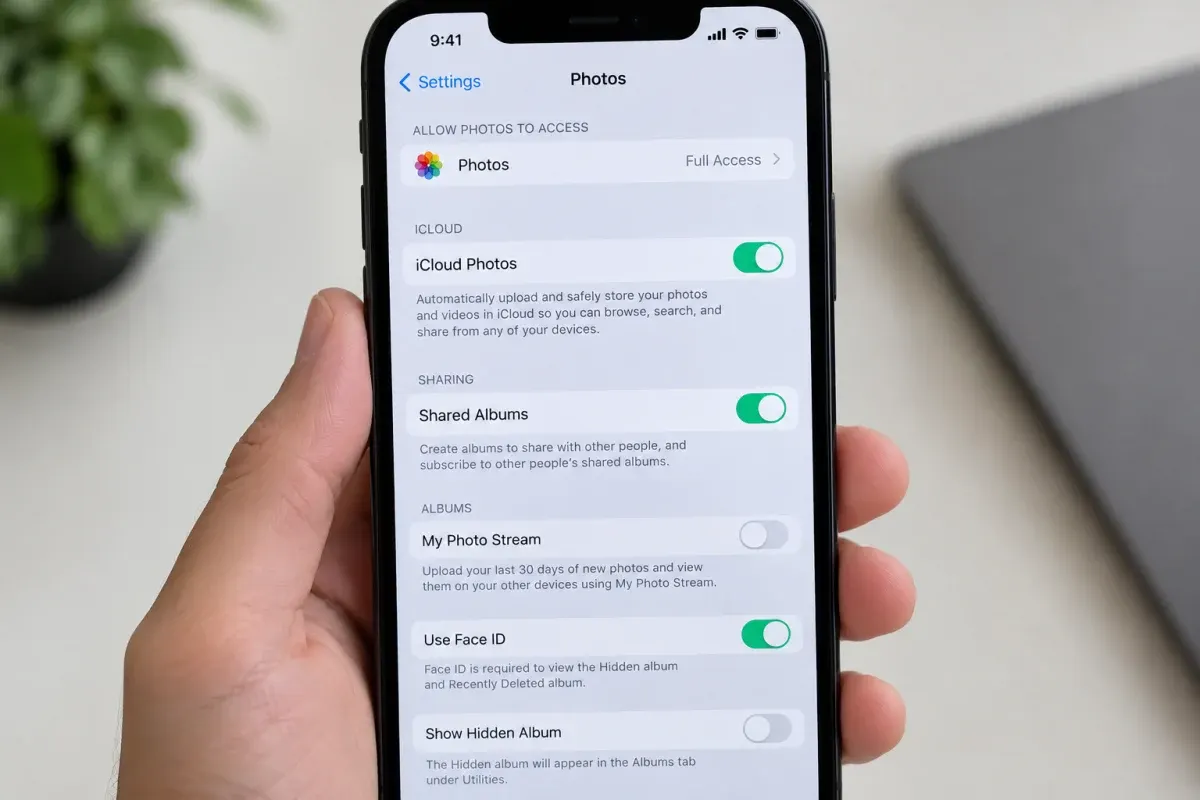 مخفی کردن عکس‌های شخصی آیفون؛ نمایش صفحه آیفون با قابلیت مخفی کردن ع