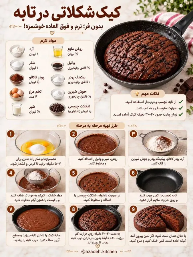 کیک یخچالی توت‌فرنگی خنک و تازه