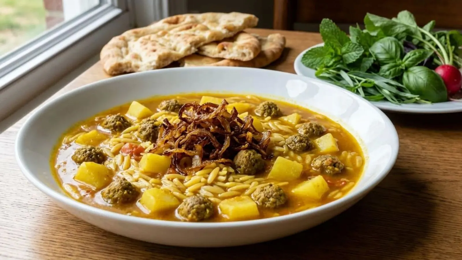 خوراک سیب زمینی و گوجه فرنگی خوشمزه و رنگارنگ در ظرف سرو