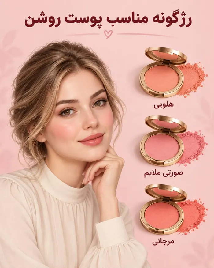 رنگهای متنوع رژگونه برای پوستهای مختلف