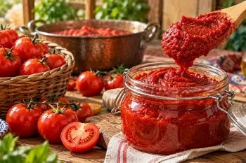 مراحل تهیه رب گوجه فرنگی خانگی با مخلوط کن و صافی