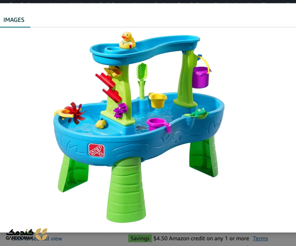 میز آببازی Step2 Sunshine Springs Splash با چتر و کاسه عمیق